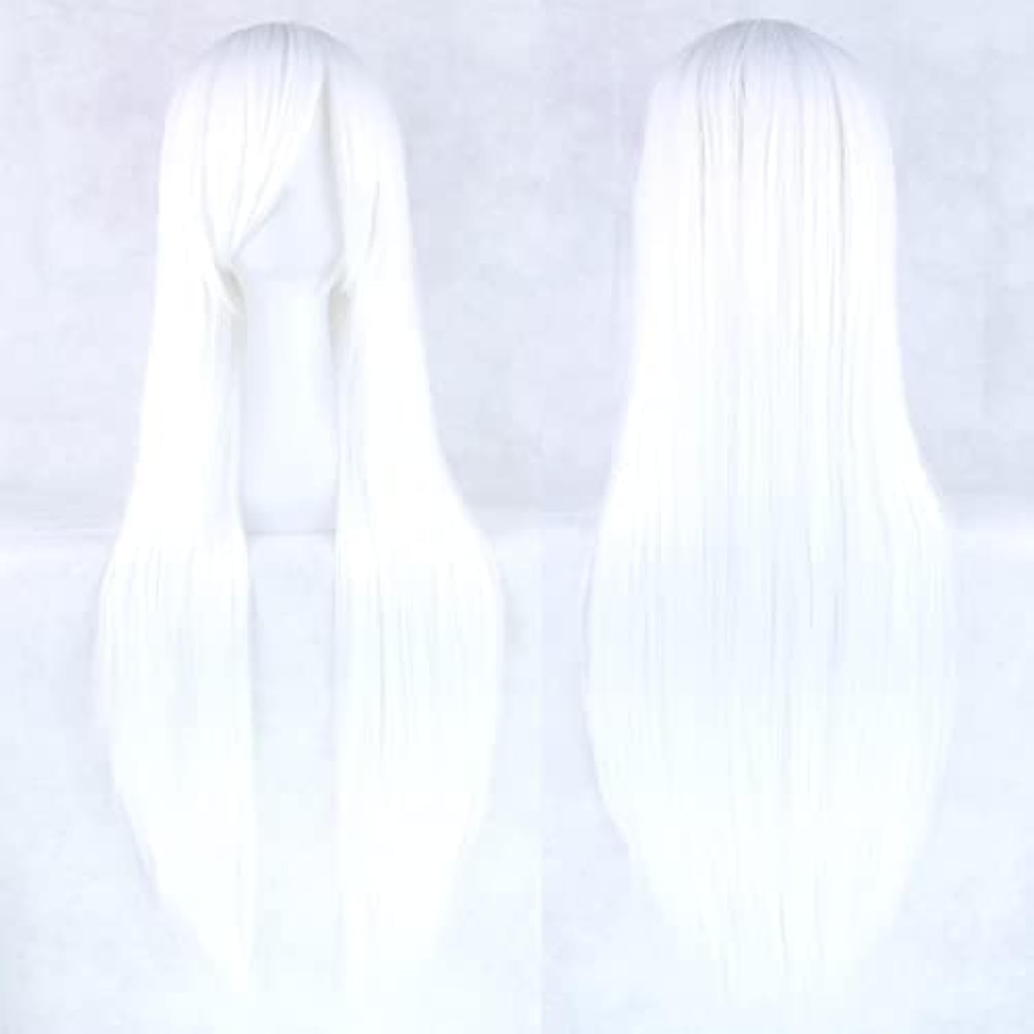 Cosplay Anime White Hair - 80 cm lange rechte natuurlijke haar