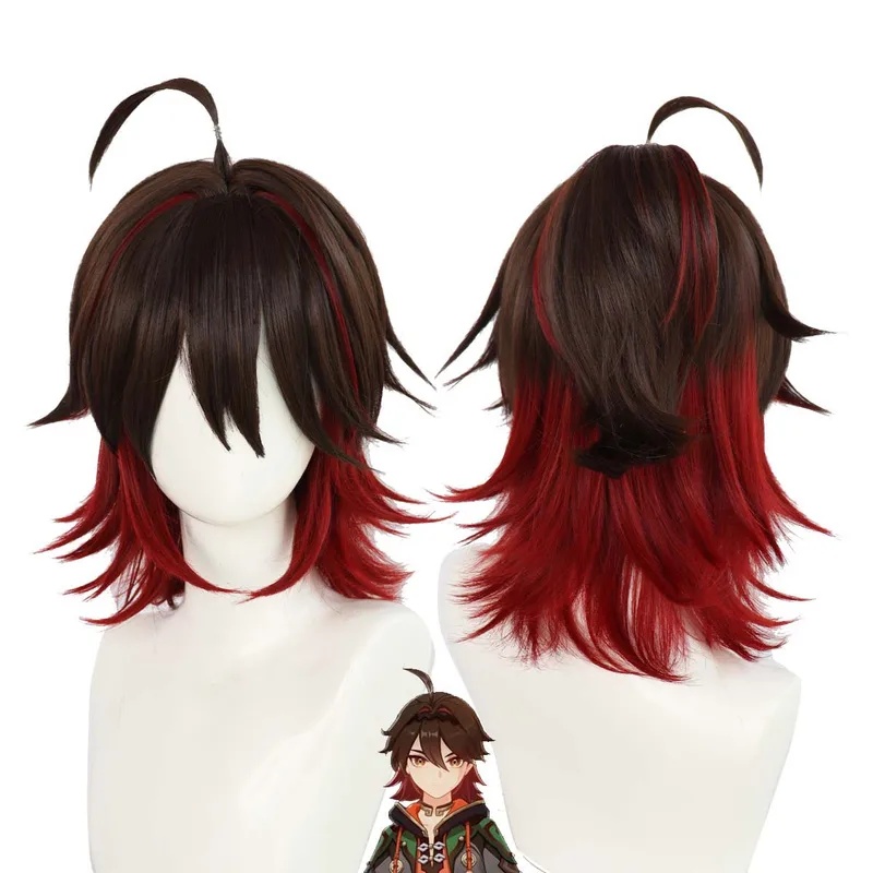 Le Cool Men Genshin Impact Gam - Anime Cosplay With Red Hair recensie en prijs