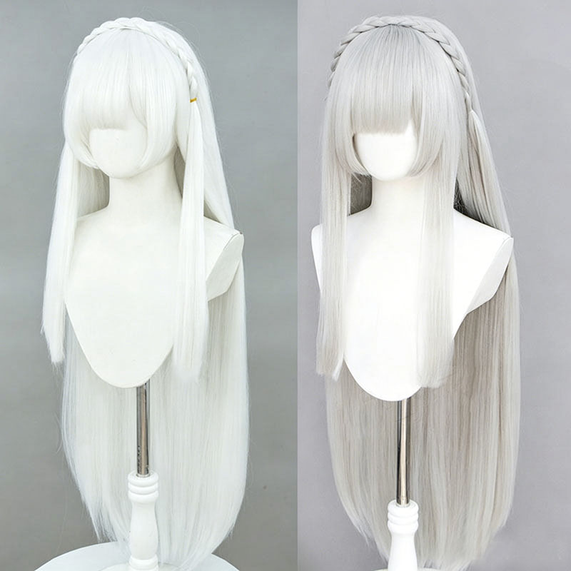 Anime Re:Zero Emilia Cosplay P - Cosplay Anime White Hair recensie en prijs