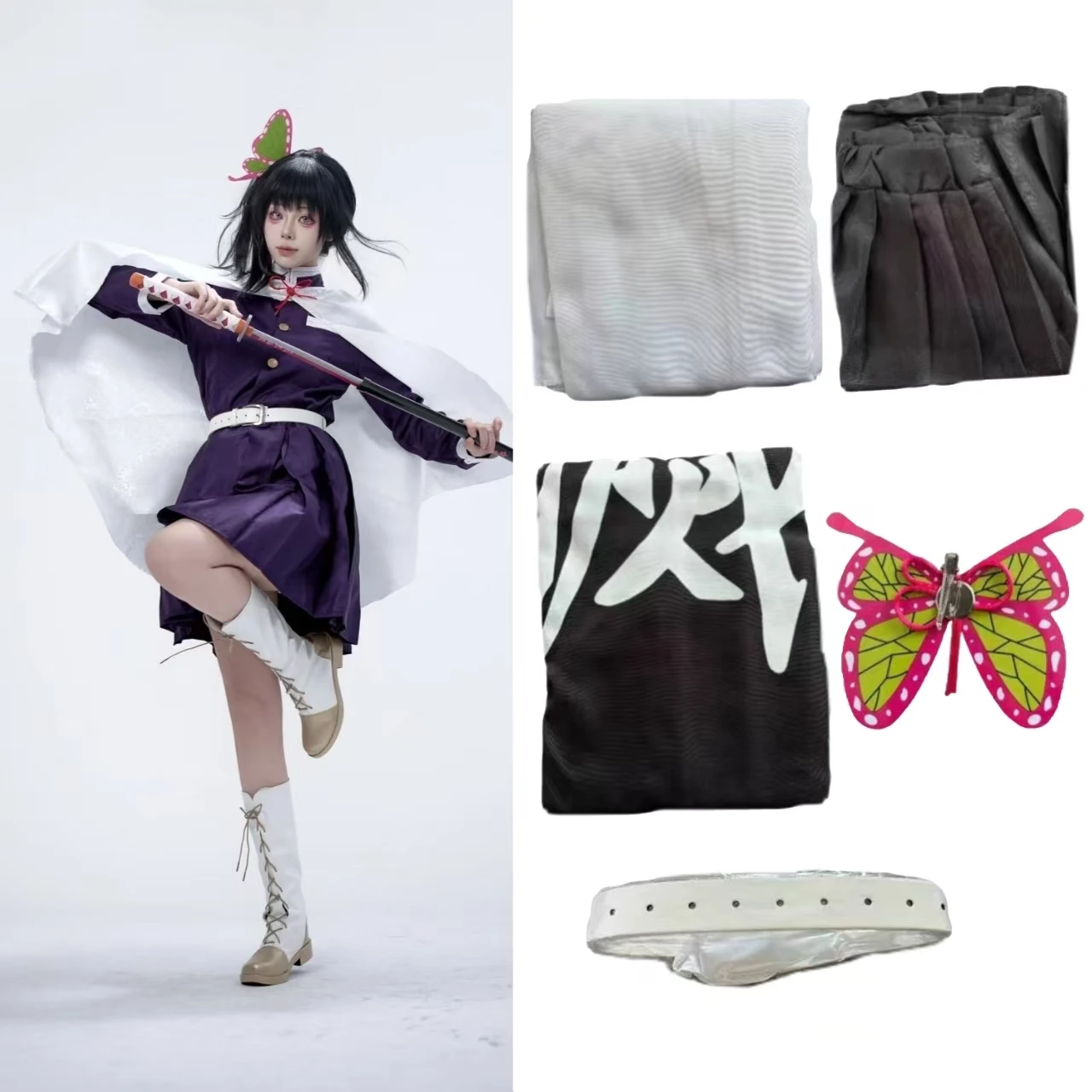 Halloween Tsuyuri Kanawo Cospl - Anime Cosplay Demon Slayer recensie en prijs