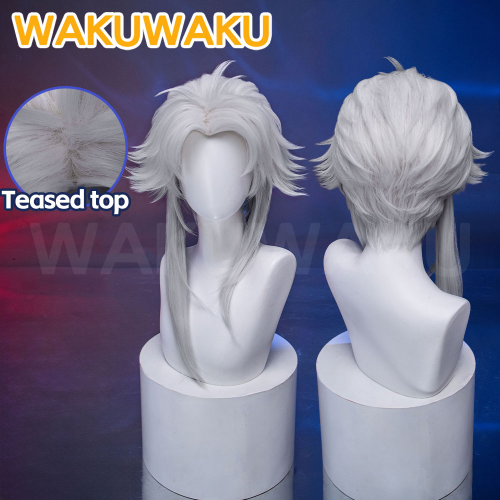 IN VOORRAAD Harlequin Pierrot  - Cosplay Anime White Hair recensie en prijs