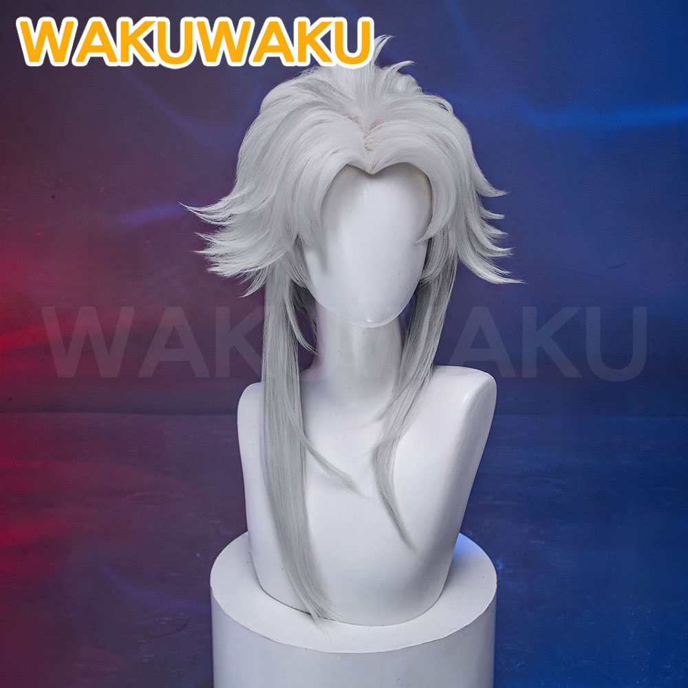 IN VOORRAAD Harlequin Pierrot  - Cosplay Anime White Hair recensie en prijs